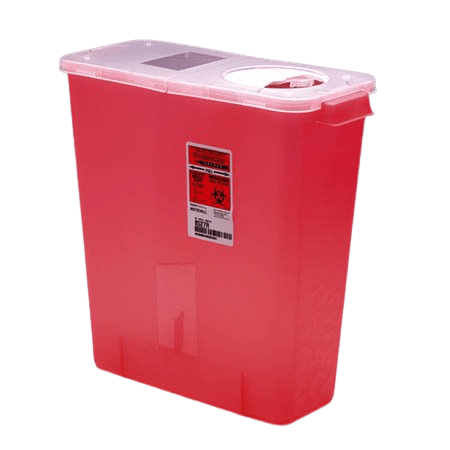 Kendall Multi - Purpose Sharps Container with Hinged Rotor Lid - Sterling Distributors