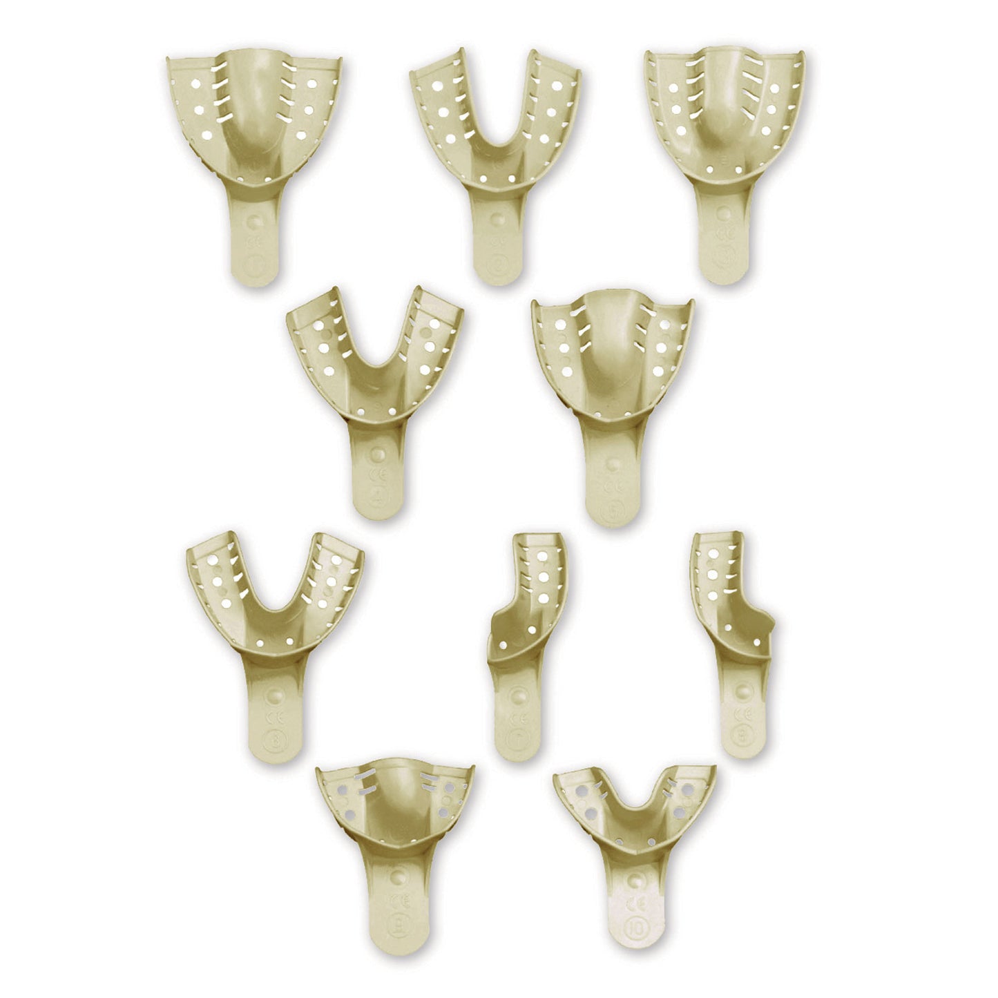 Disposable Impression Trays 9 Anterior Upper 12/pk. - MARK3 - Sterling Distributors