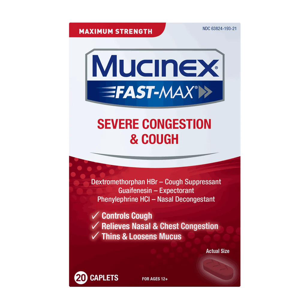 Mucinex Fast - Max Severe Congestion & Cough Max Strength Caplets 20 ct - Sterling Distributors