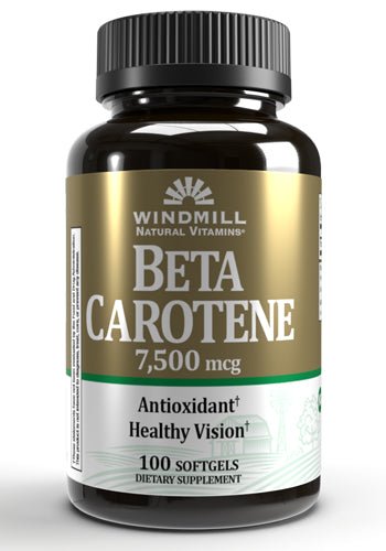 Windmill Beta Carotene 7500 mcg Softgels - Sterling Distributors