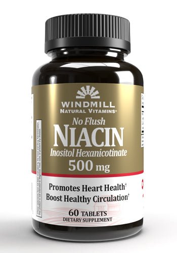 Windmill No Flush Niacin 500 mg Tablets - Sterling Distributors