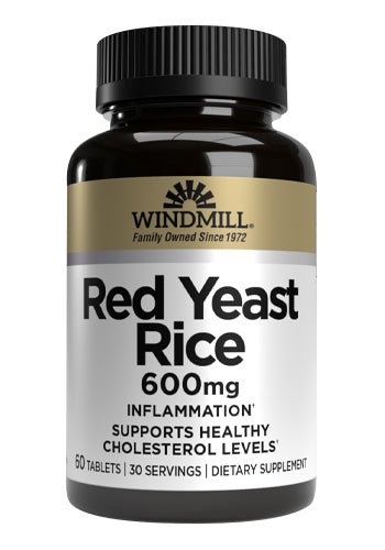 Windmill Red Yeast Rice 600 mg Tablets - Sterling Distributors