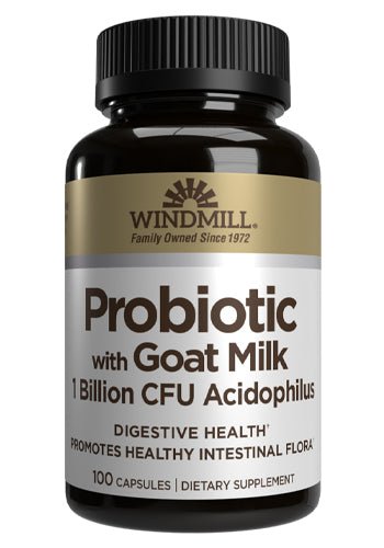 Windmill Probiotic with Goat Milk 1 Billion CFU Acidophilus Capsules - Sterling Distributors