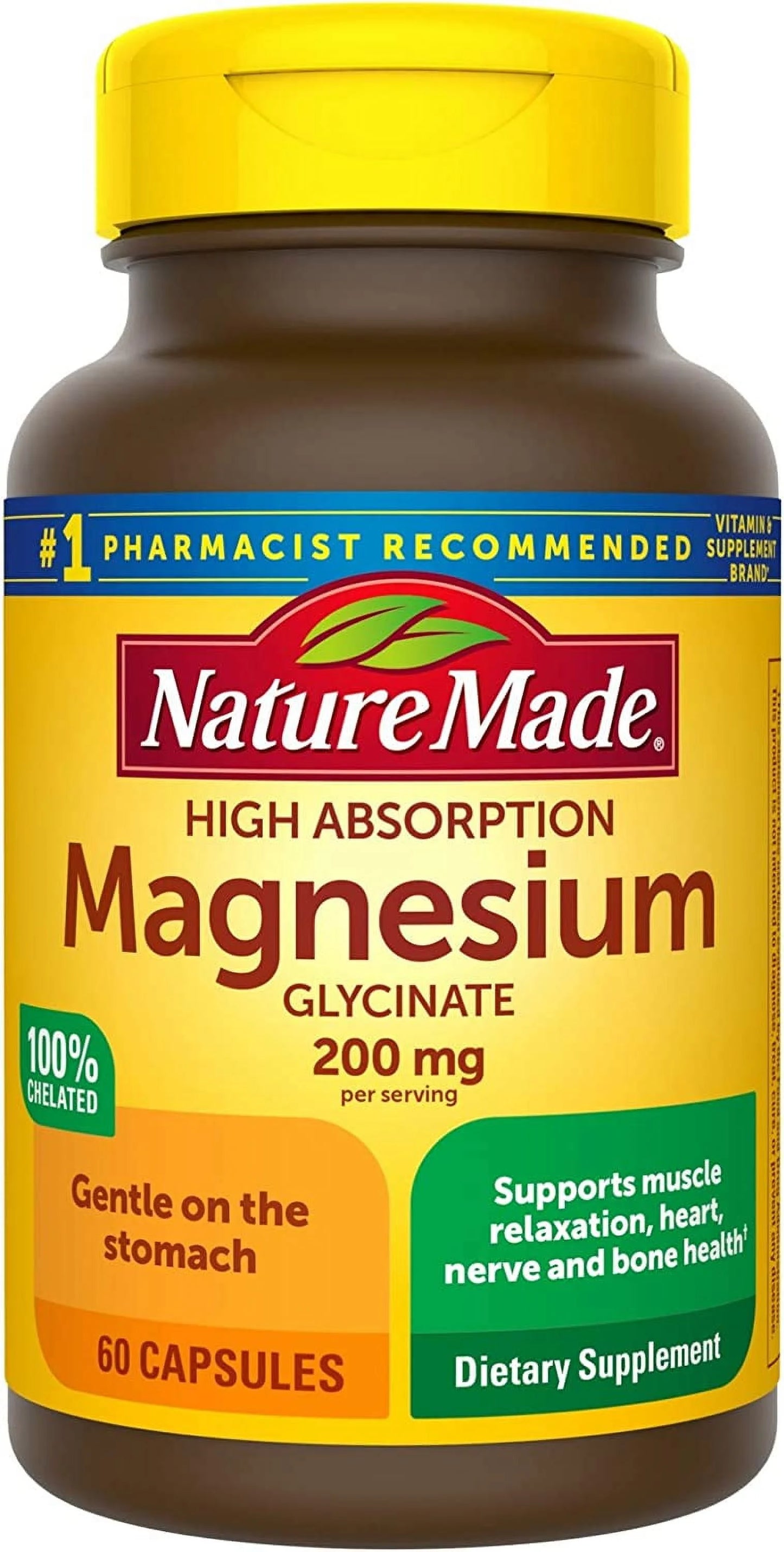 Nature Made Magnesium Glycinate 200 mg 60 capsules - Sterling Distributors