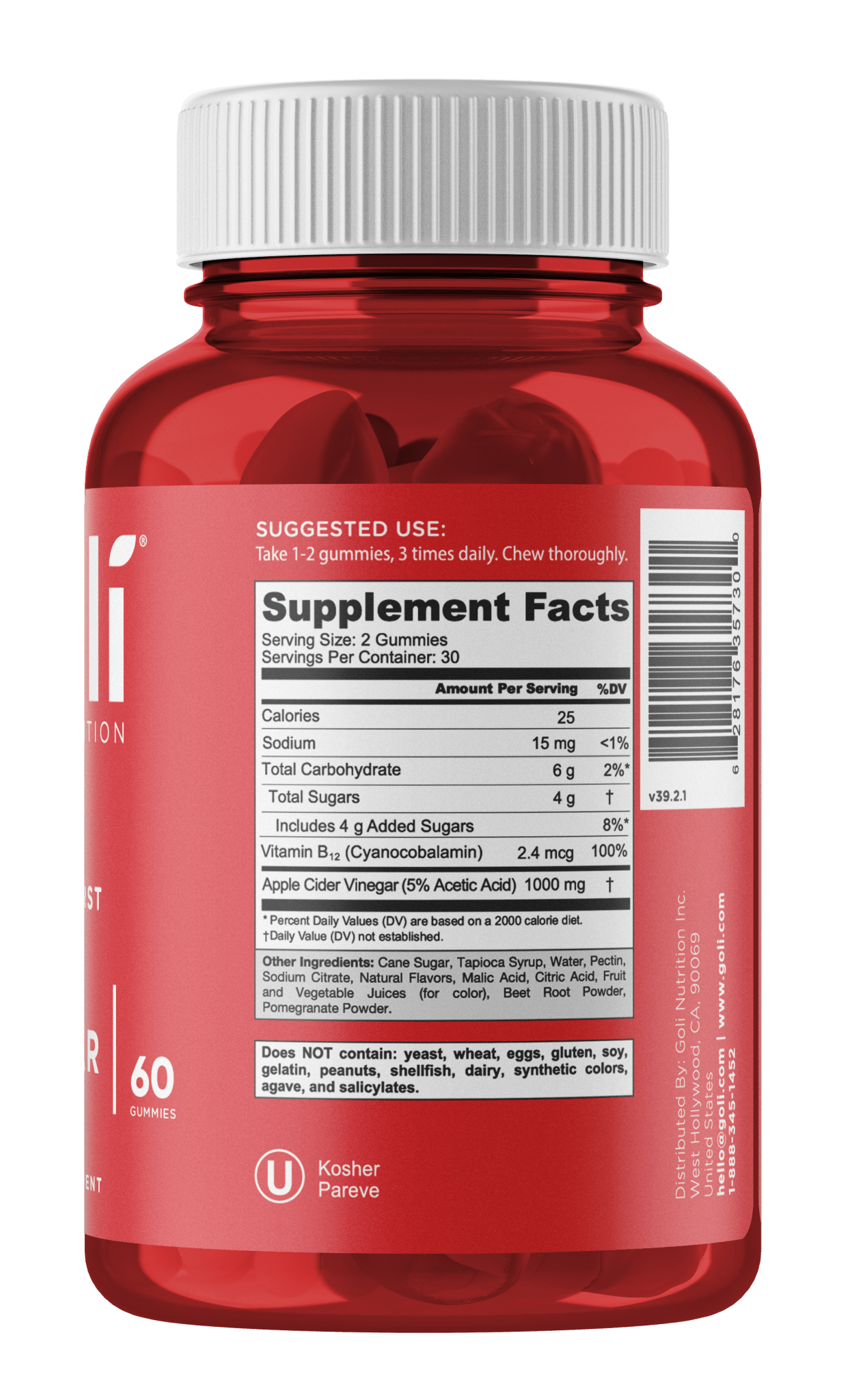 Goli Apple Cider Vinegar Gummies 60ct - Sterling Distributors