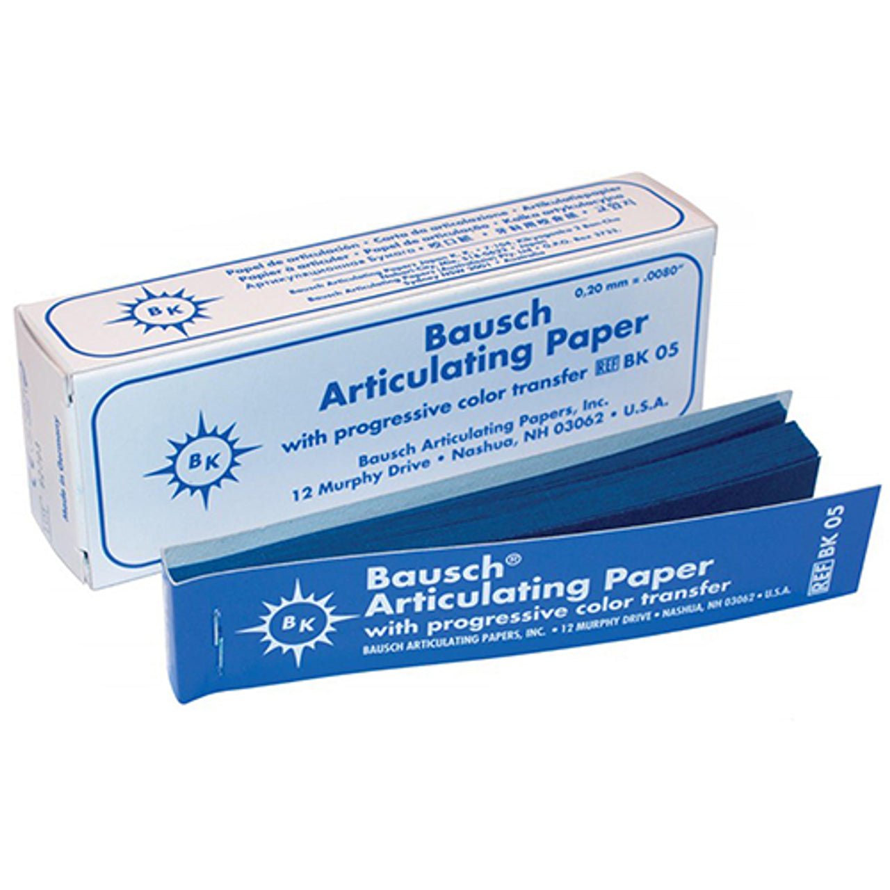 Articulating Paper Blue Pre Cut Strips 200 Microns .008in 300/pk. - Sterling Distributors