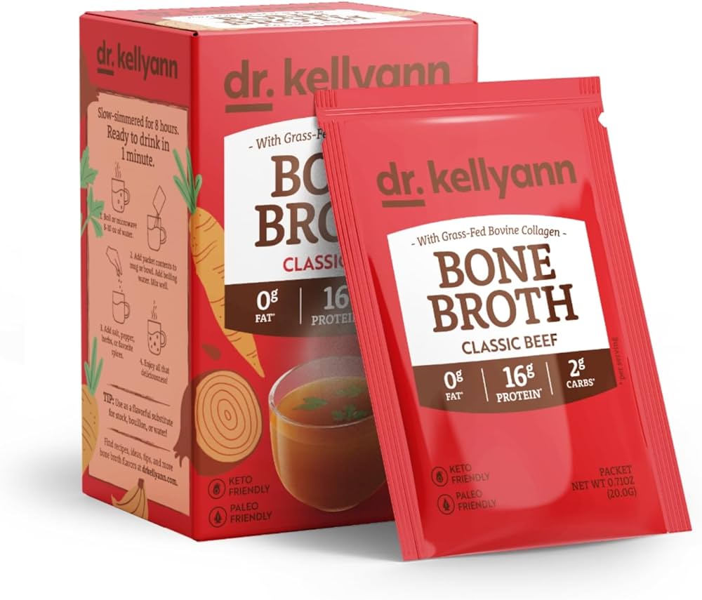 Dr. Kellyann Sipping Broth Powder Packets Classic Beef - Sterling Distributors