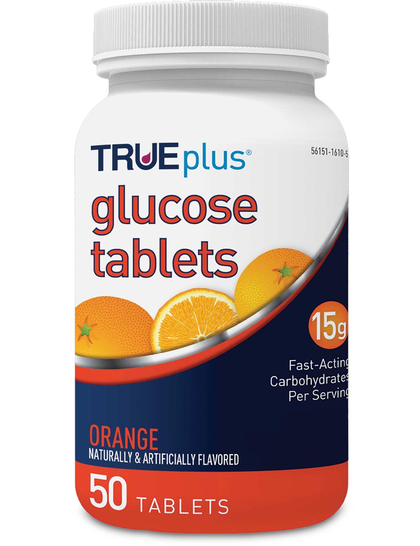 Trueplus Glucose Tablet 50ct Orange - Sterling Distributors