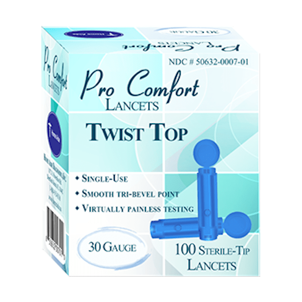 ProComfort Twist Top 30G Lancet - Sterling Distributors