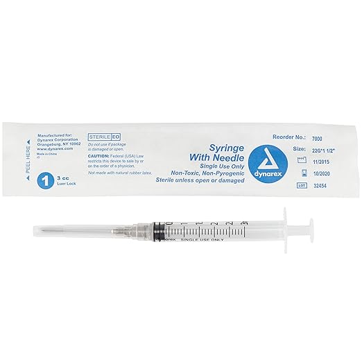 Dynarex Syringe 22g 3cc 1in Bx/100 - Sterling Distributors