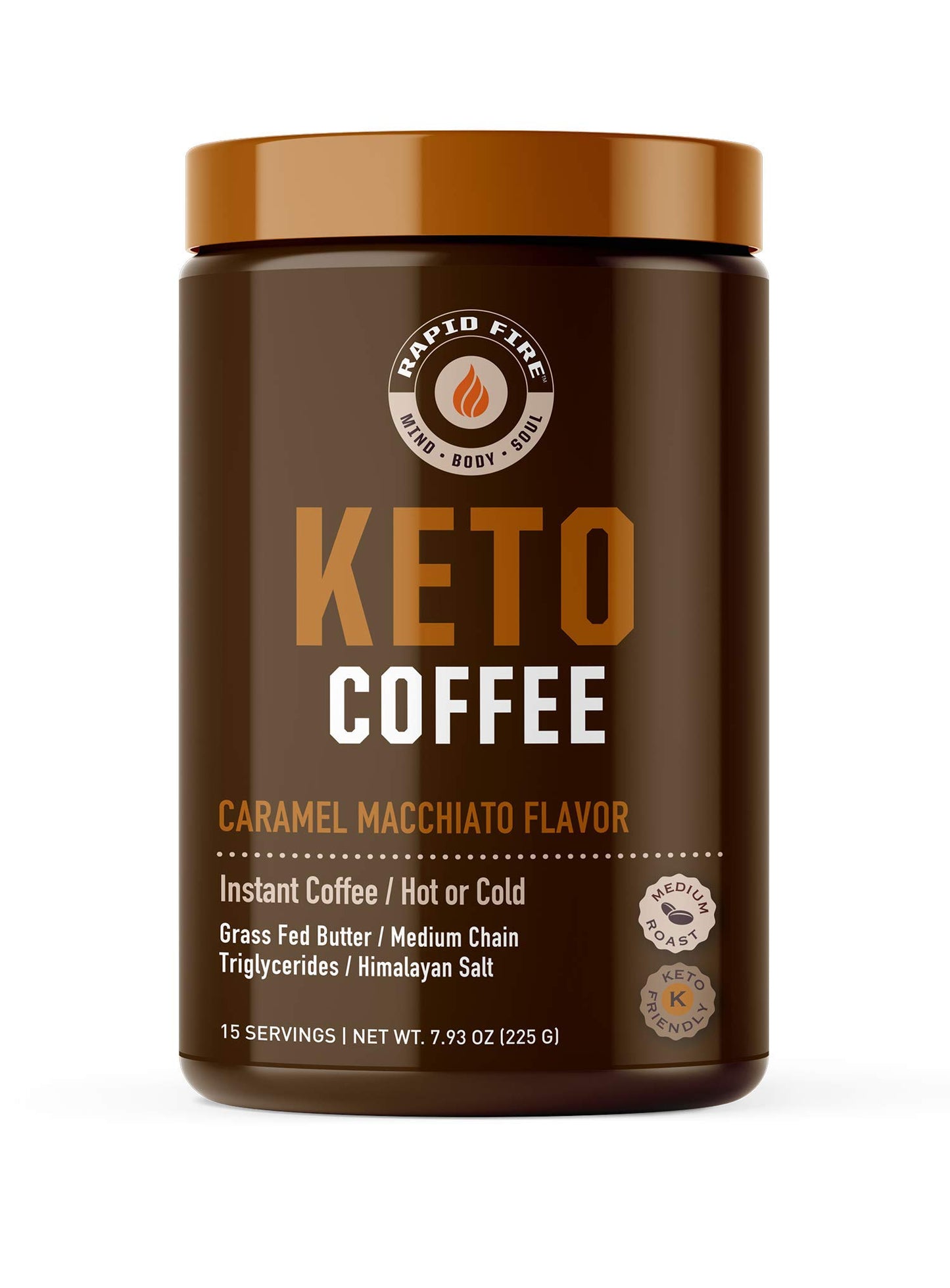 Rapid Fire Ketogenic Coffee Canister (Caramel Macchiato) - Sterling Distributors