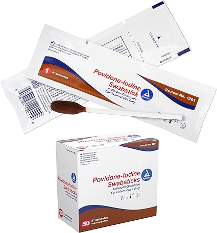 Dynarex Povidone Iodine Swabsticks 1s - Sterling Distributors