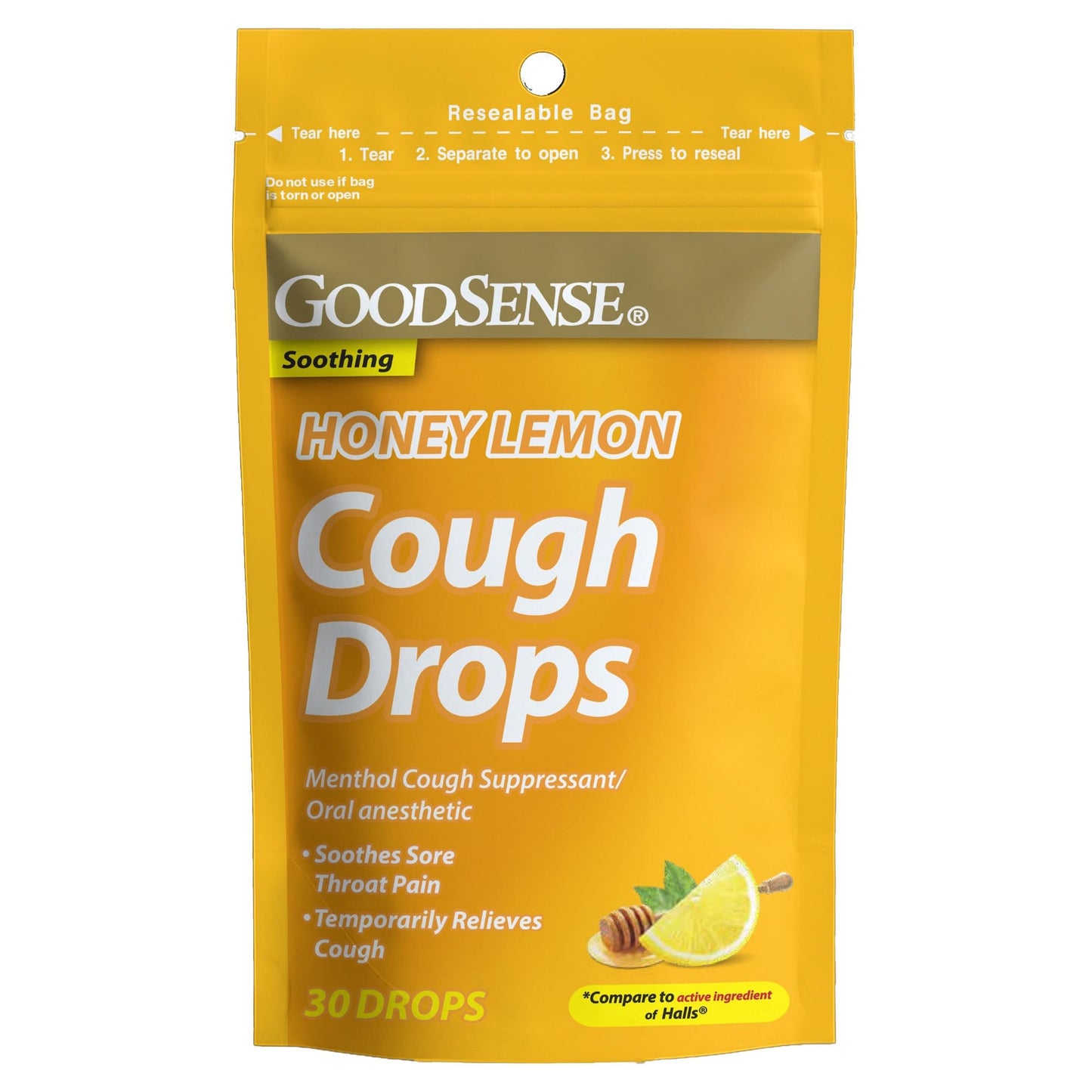 Good Sense Cough Drops Honey Lemon 30ct - Sterling Distributors