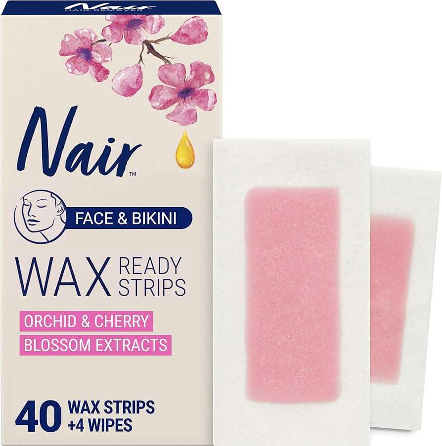 Nair - Hair Remover Face and Bikini Wax Ready Strips 40ct - Sterling Distributors