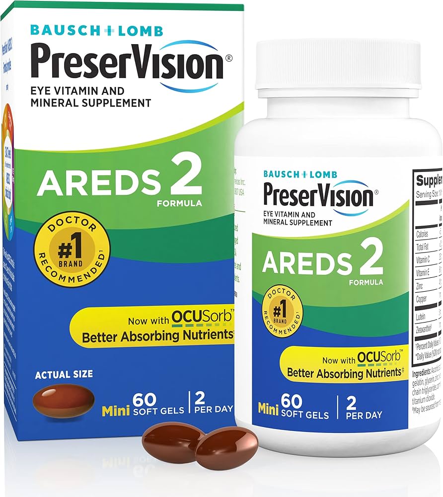 PreserVision AREDS 2 Formula, Vegan & 60Ct Mini Soft Gels - Sterling Distributors