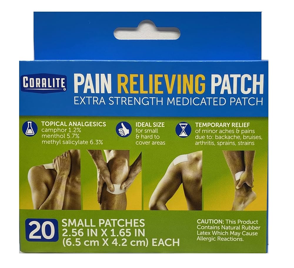 Coralite Pain Relief Patches Display Kit (96) - Sterling Distributors