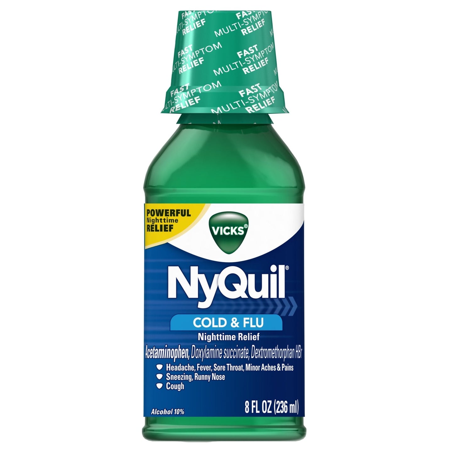 Vicks NyQuil Cold & Flu Relief Liquid 8 oz - Sterling Distributors