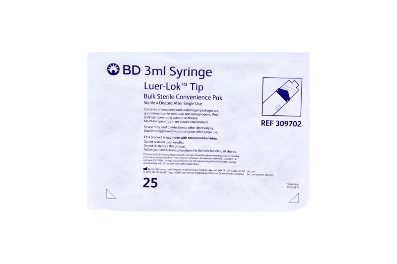 BD Luer Lok Syringe Convenience Pack 3mL Sterile - Sterling Distributors
