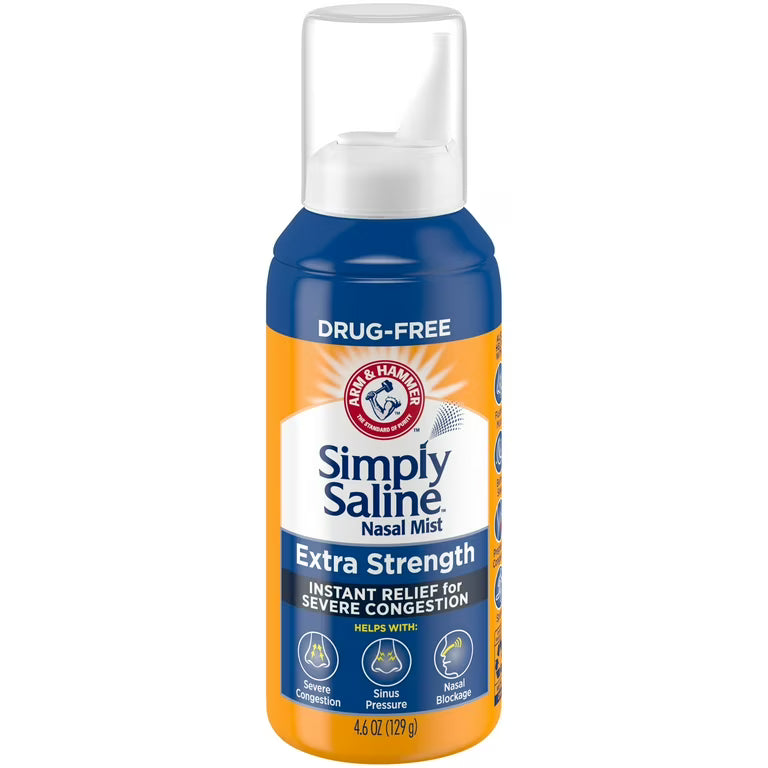 Arm & Hammer Simply Saline Nasal Mist Extra Strength, Severe Congestion, 4.6 oz