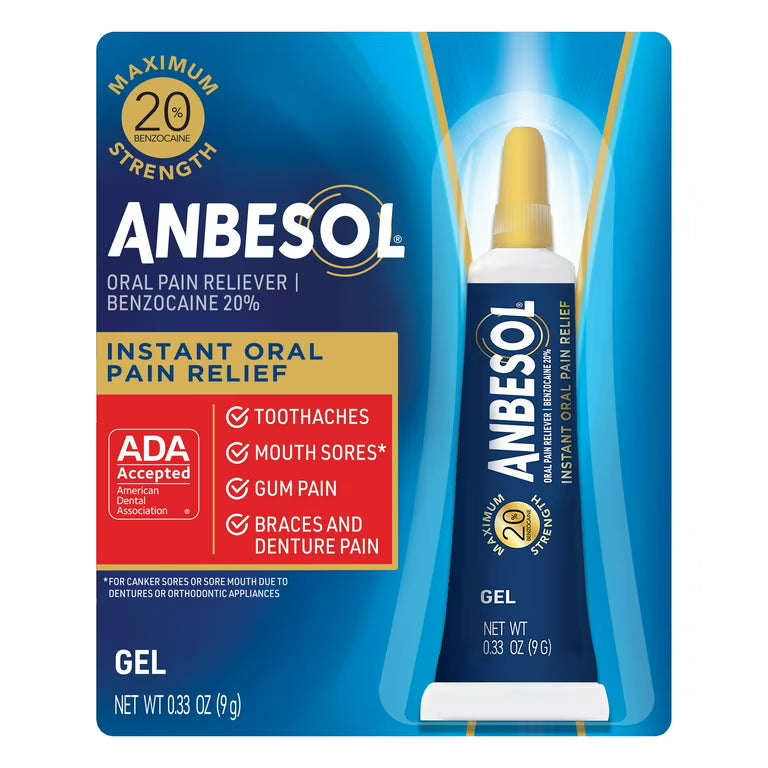 Anbesol Pain Relief Gel Max 0.33oz