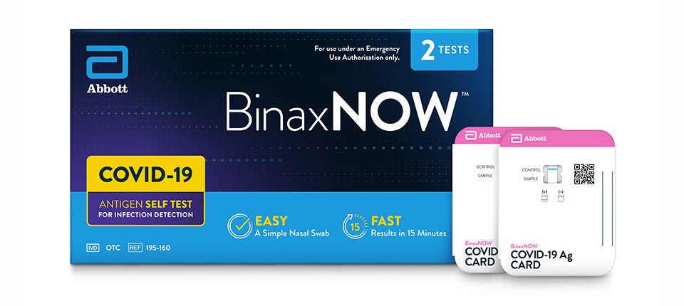 BinaxNOW COVID‐19 Antigen Self Test (2 Tests) - Sterling Distributors