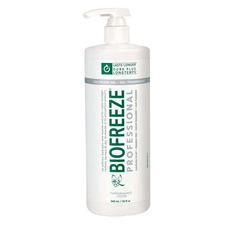 Biofreeze Professional 32oz Colorless Gel Pump - Sterling Distributors