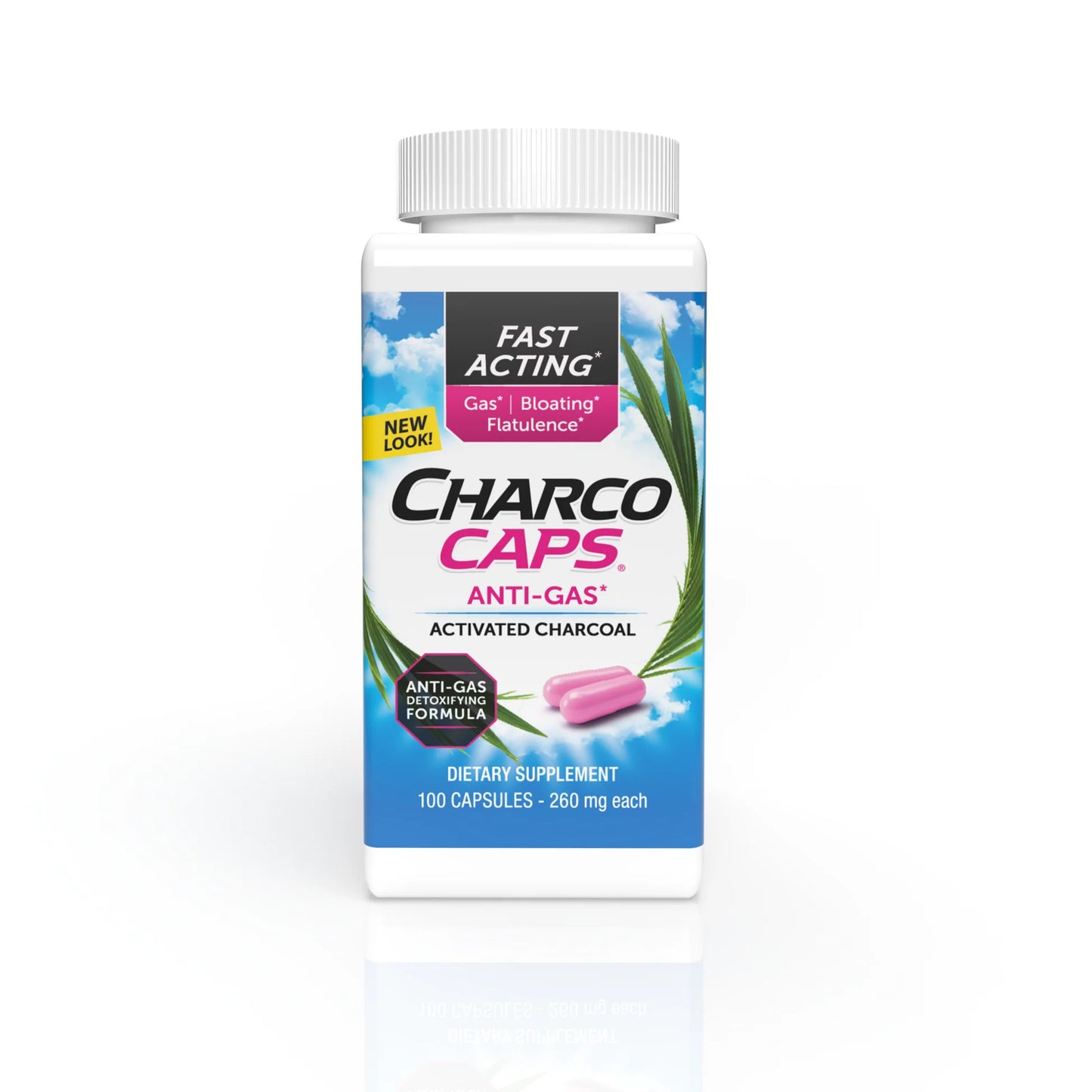Charcocaps Anti - Gas Activated Charcoal Capsules 100ct - Sterling Distributors
