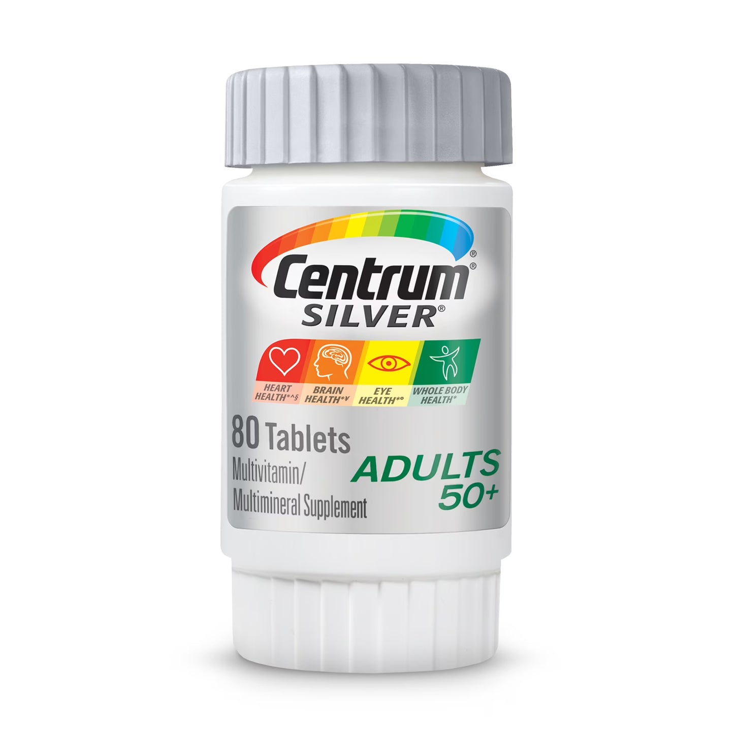 Centrum Silver Multivitamin/Multiminerals Adult 50+ Tablets 80 Ct