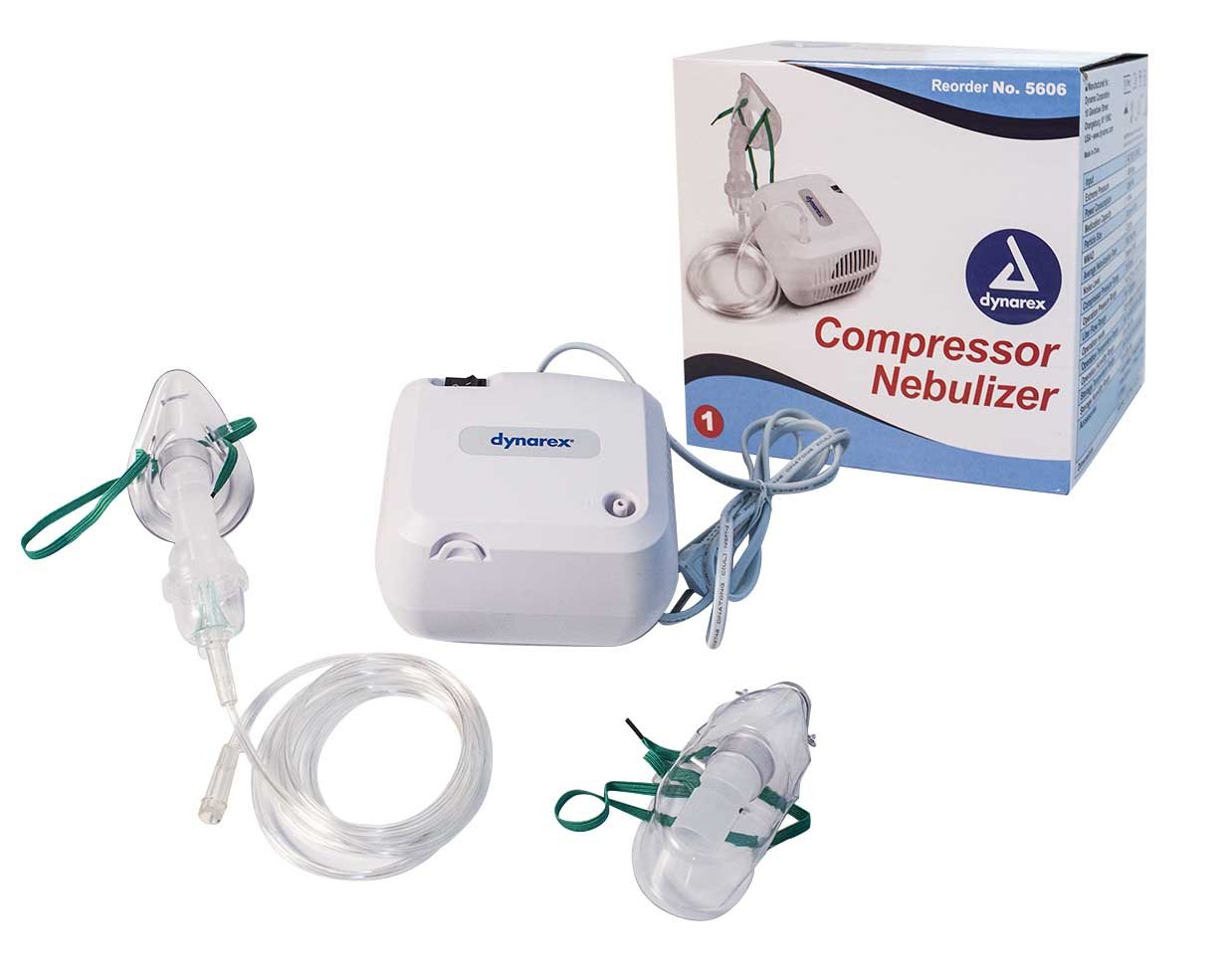 Dynarex Desktop Compressor Nebulizer with Adult and Ped Mask - Sterling Distributors