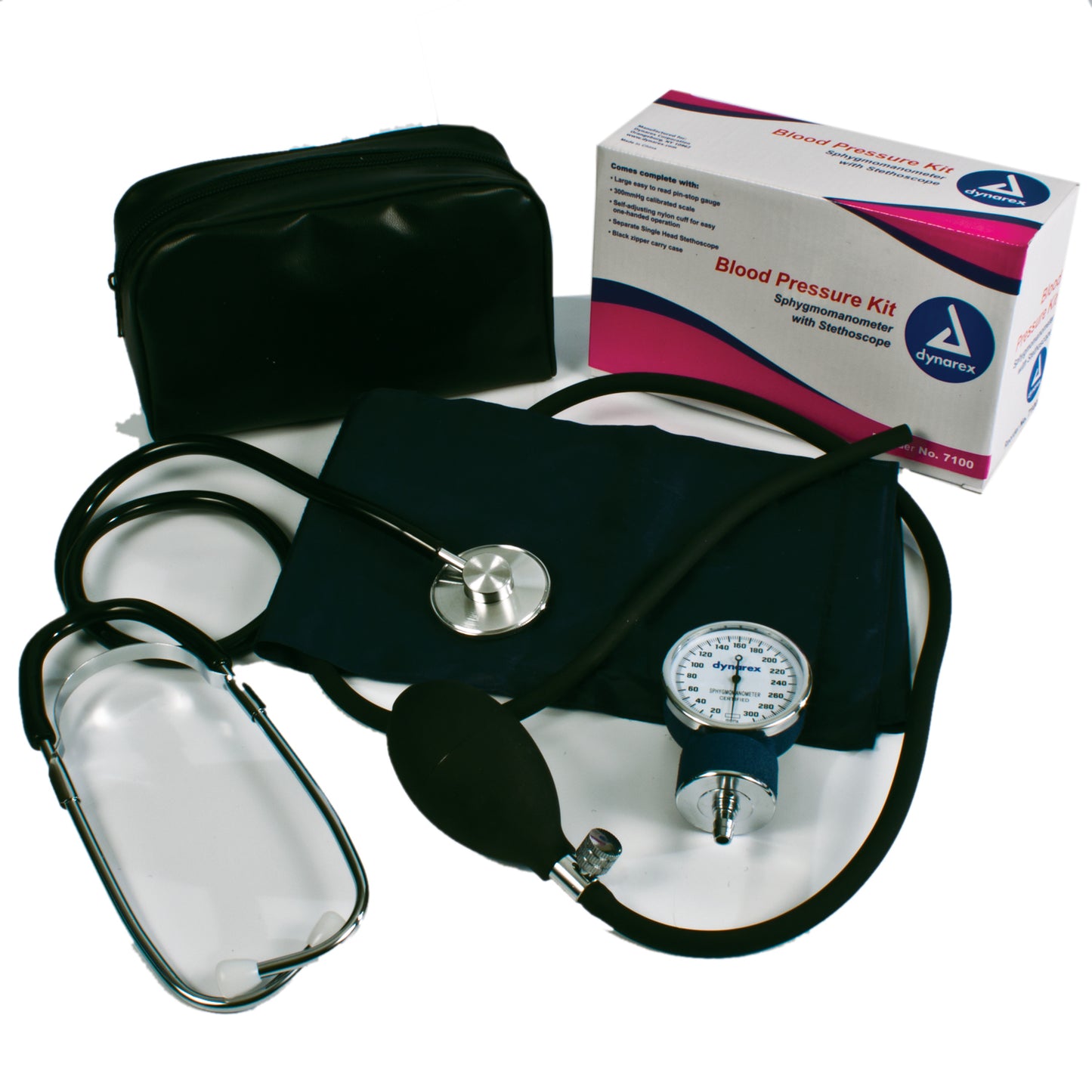 Dynarex Blood Pressure Kit - Sphygmomanometer w/ Stethoscope - Sterling Distributors