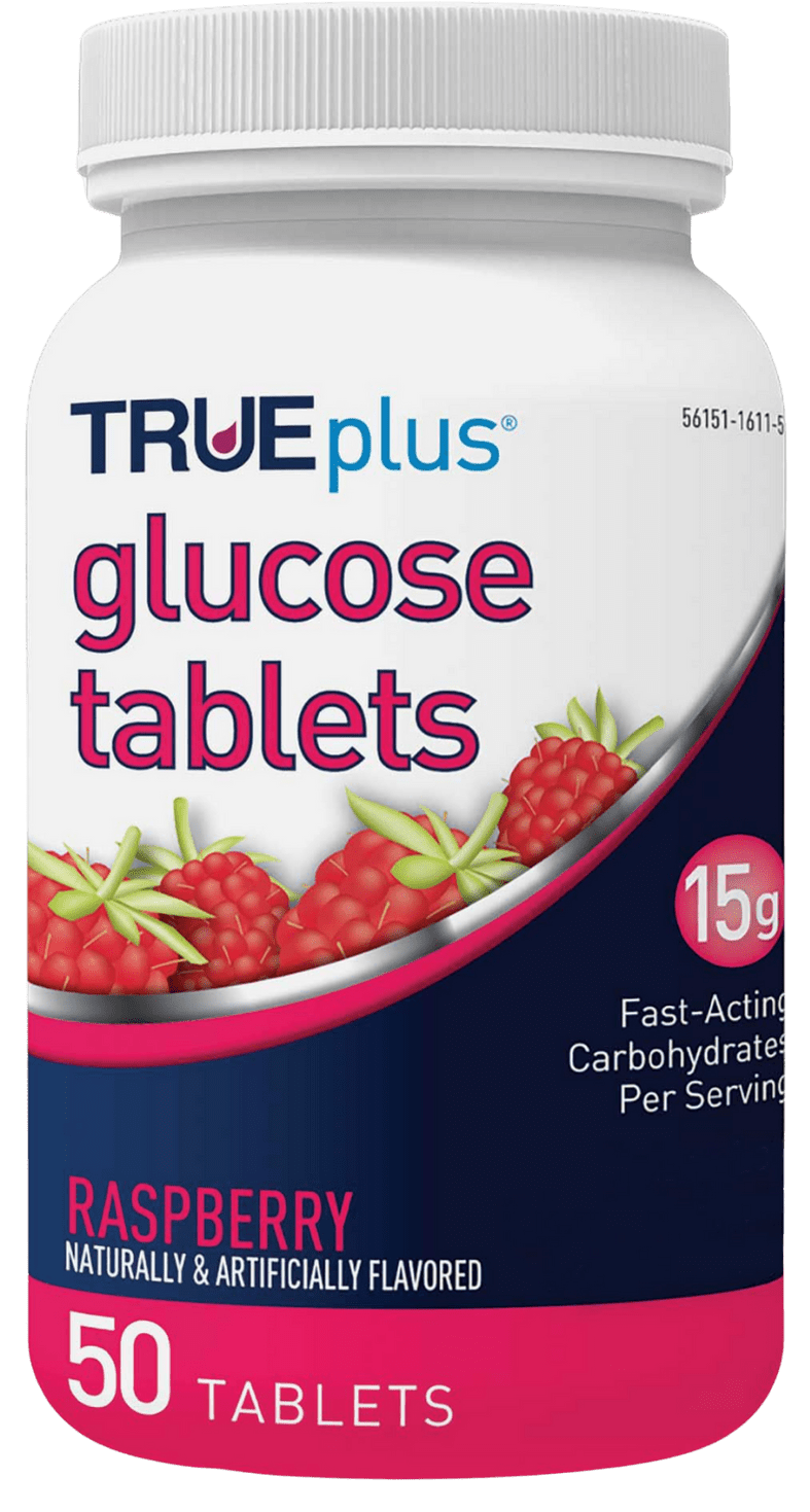 Trueplus Glucose Tablet 50ct Raspberry - Sterling Distributors