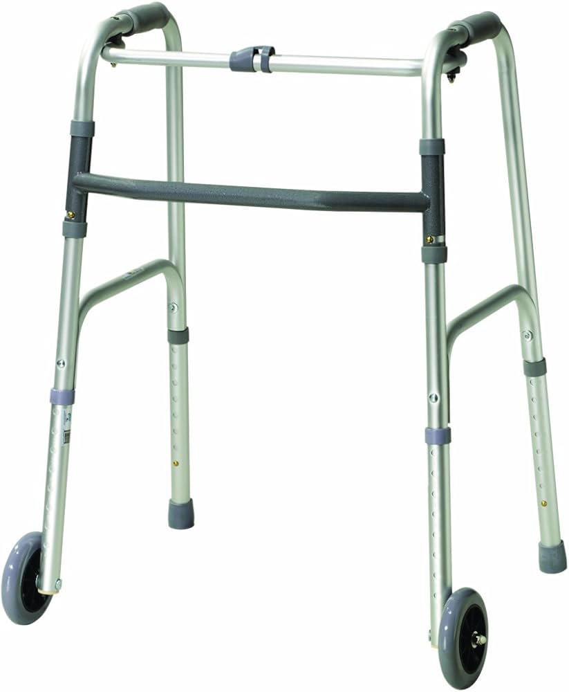 Drive Walker Folding 2 Button 5" Wheels - Sterling Distributors