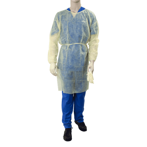Dynarex Isolation Gown Yellow Large Box - Sterling Distributors