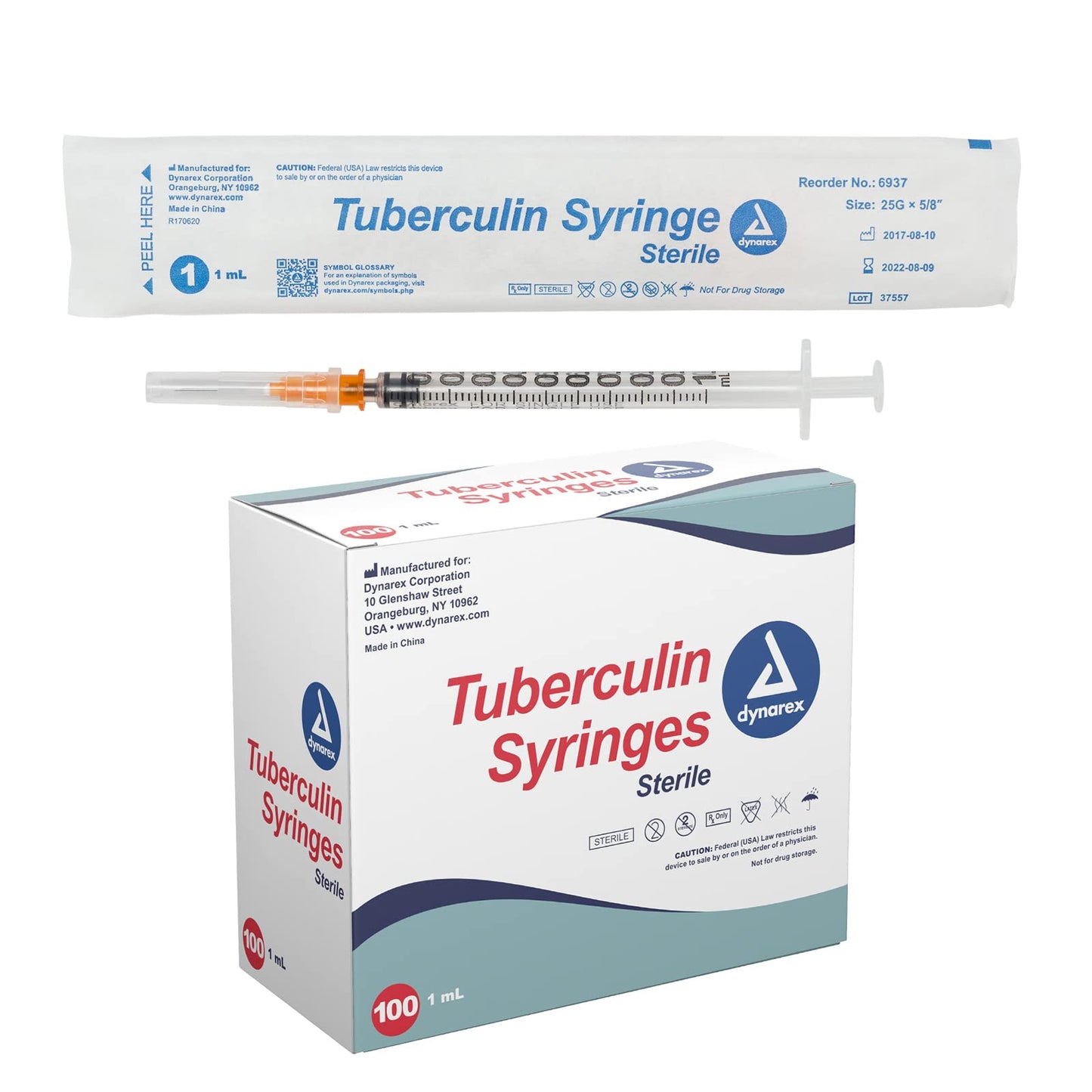 Dynarex Syringe 25g 1cc 5/8in Bx/100 - Sterling Distributors