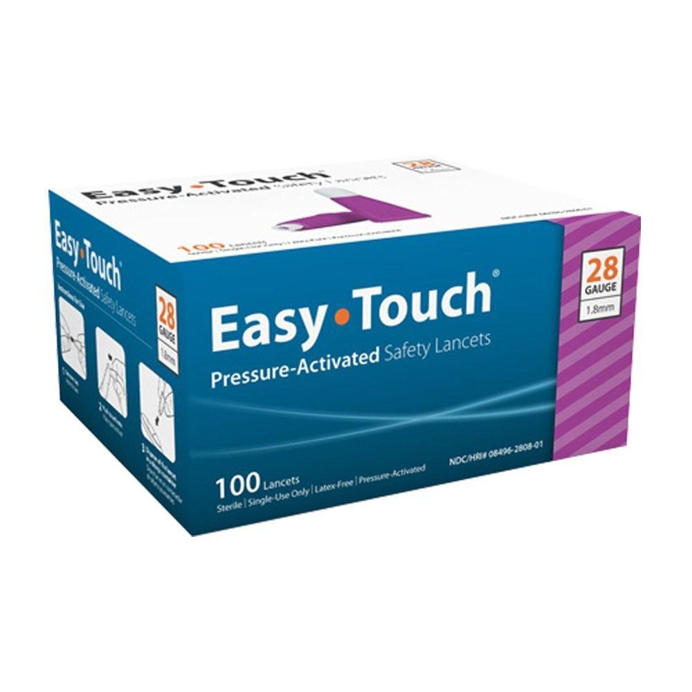 EasyTouch Pressure Activated Safety Lancets 28G (828081) - Sterling Distributors