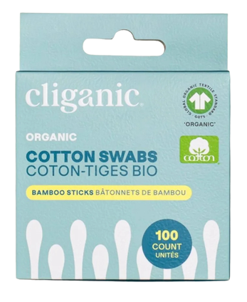 Cliganic Organic Cotton Swabs 100 ct
