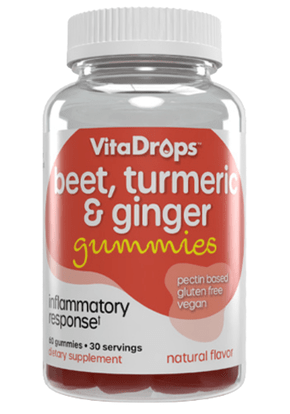 VitaDrops Beet, Turmeric & Ginger Gummies - Natural Flavor 60ct - Sterling Distributors