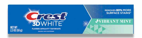 Crest 3D White Vibrant Mint Toothpaste 2.3oz
