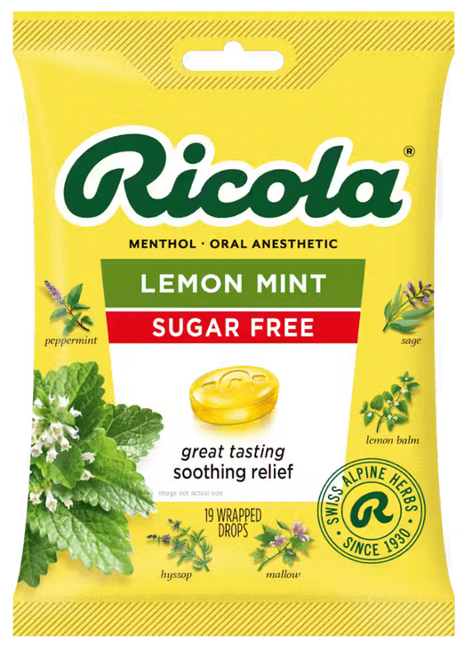 Ricola Lemon Mint Sugar Free 19ct - Sterling Distributors