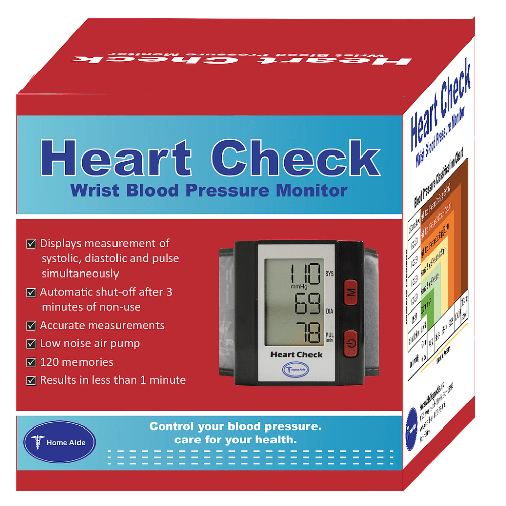 Homeaide Heart Check Wrist Blood Pressure Monitor - Sterling Distributors