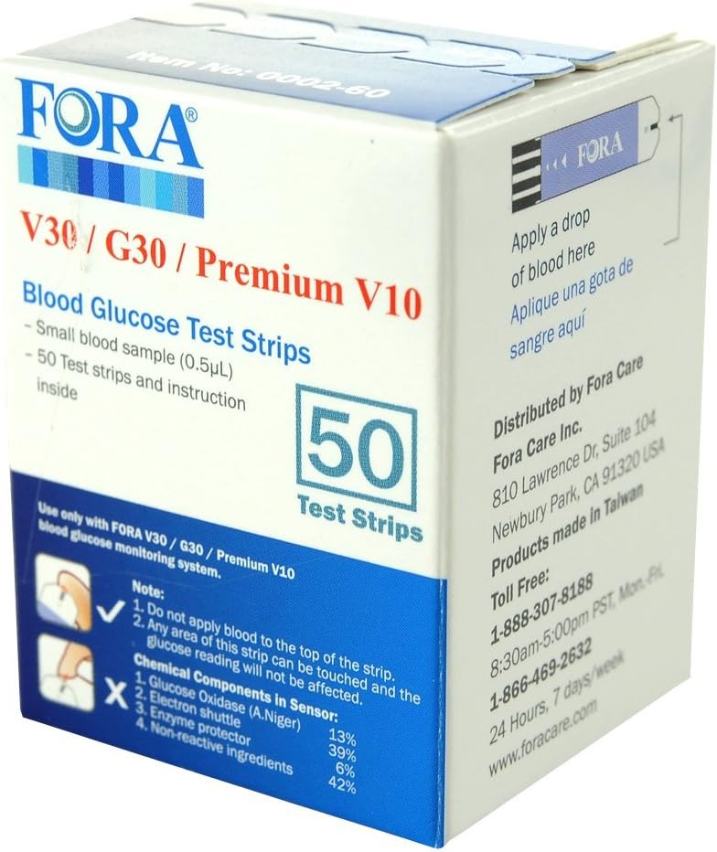 Foracare V30/G30 50ct Test Strips - Sterling Distributors