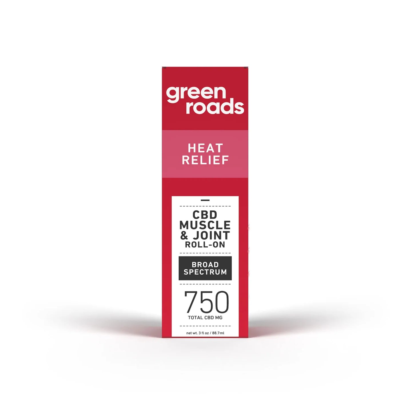 Green Roads Heat Relief Cream 750mg Roll On 3oz