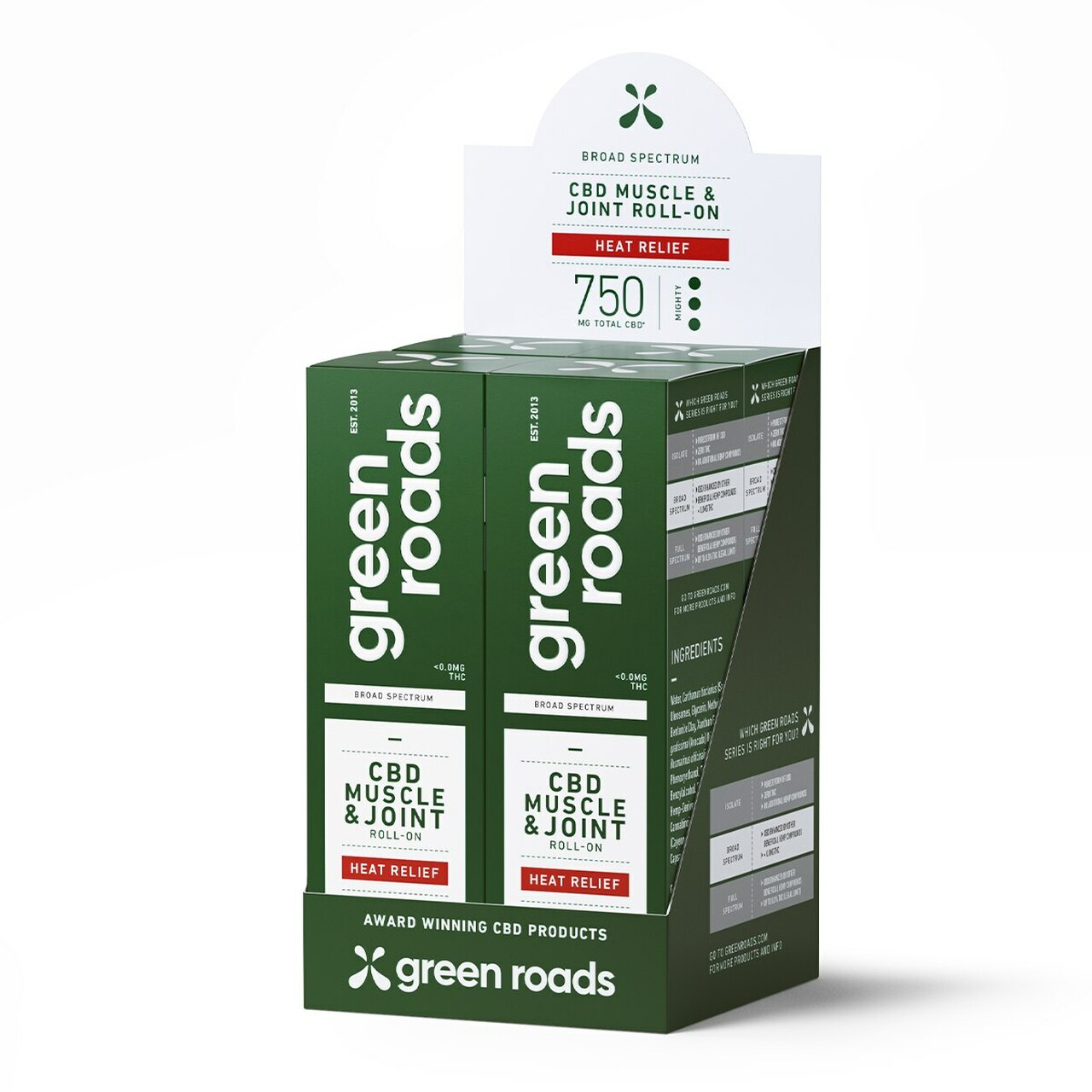 Green Roads Muscle & Joint Pain Relief 750mg - Case of 4 - Sterling Distributors