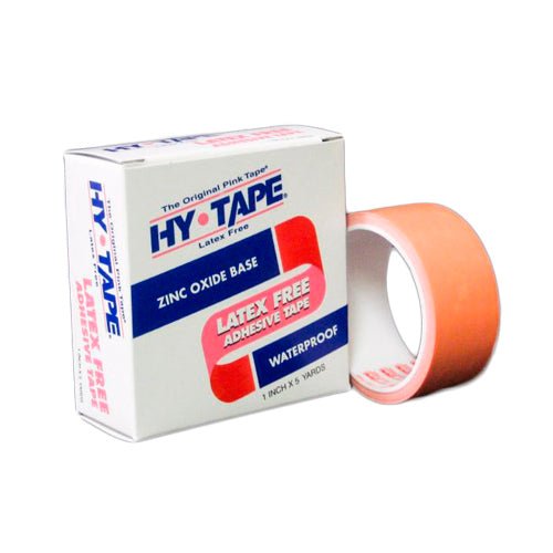 Hy - Tape Original Pink 1 in x 5 yds Waterproof Latex Free - Zinc Oxide Based - Sterling Distributors