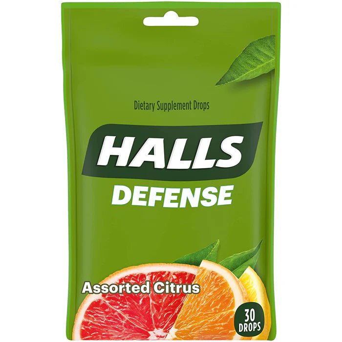 Halls Defense Bag Citrus 30ct - Sterling Distributors