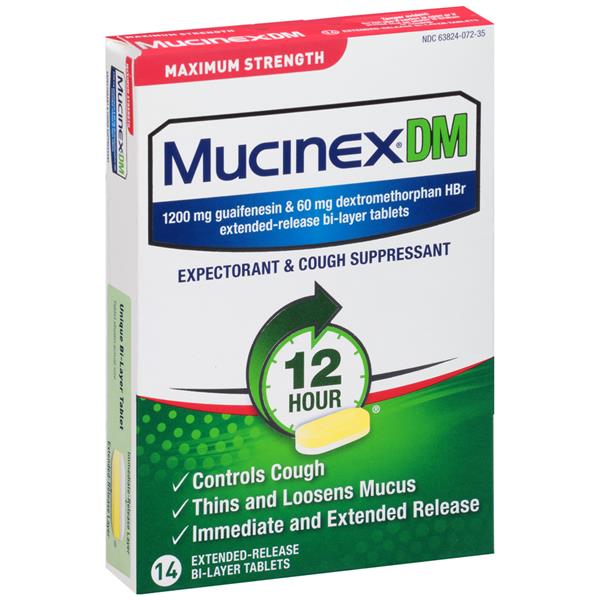 Mucinex 14ct Max Strength Tablet Cough Suppressant - Sterling Distributors
