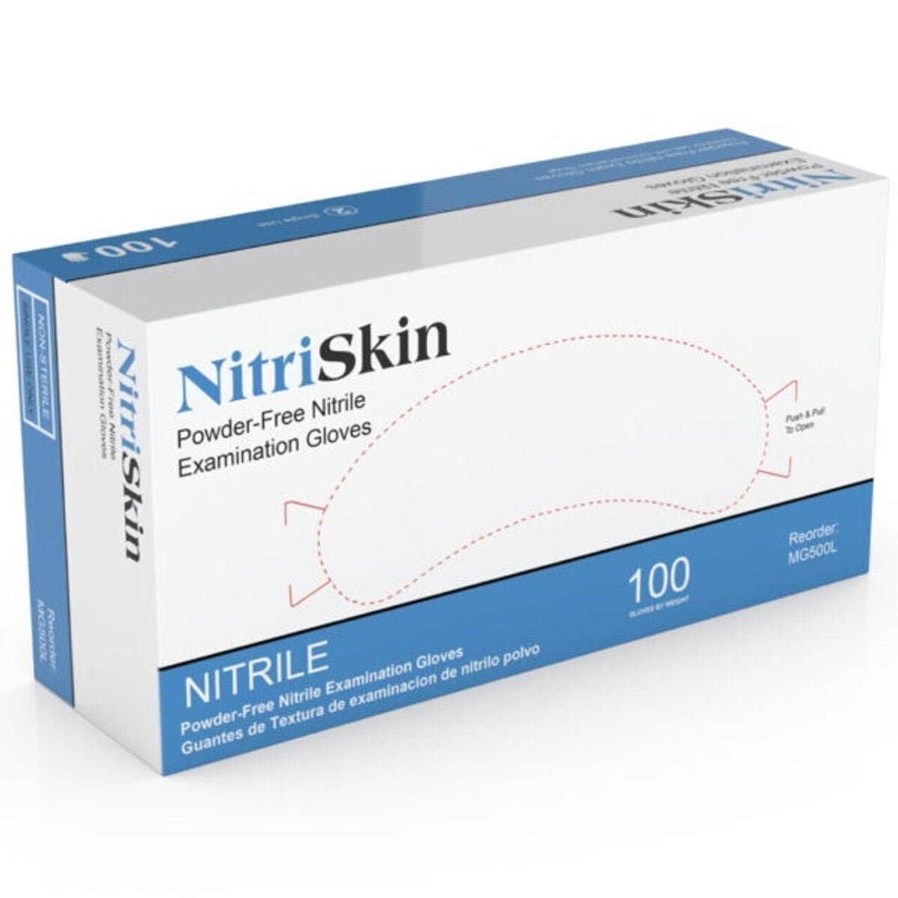 Medgluv Nitriskin Nitrile Gloves Large Box/100 - Sterling Distributors