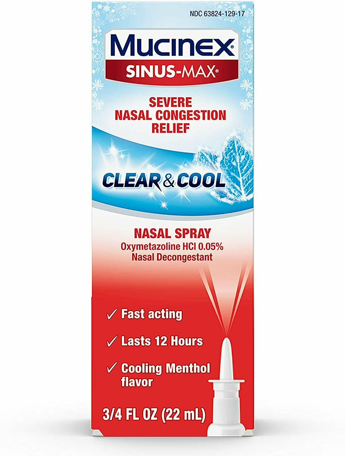 Mucinex Sinus-Max Severe Nasal Congestion Relief Nasal Spray 0.75oz