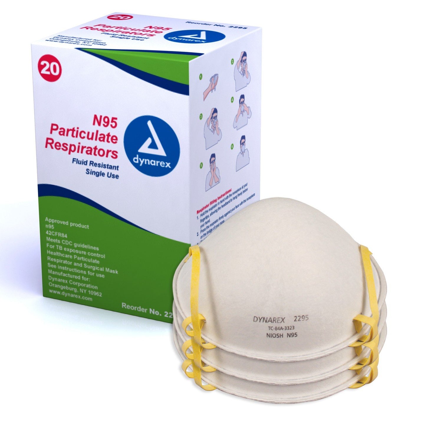 N95 Particulate Respirator Mask Molded (20/Box)