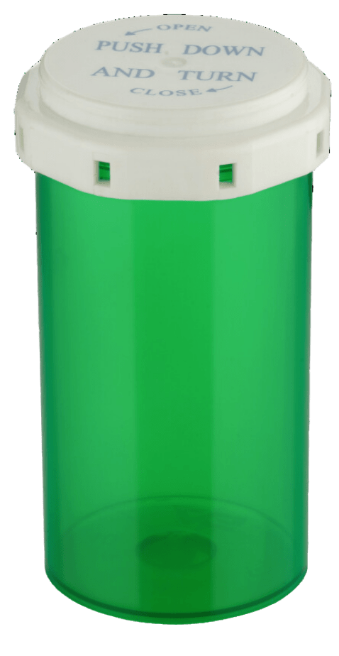 ColorSafe Reversible Cap 40 Dram Green 130/Case - Sterling Distributors